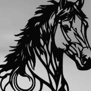 Black Horse metal Silhouette Wall Art